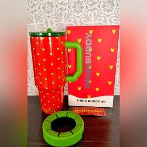 NIB FrostBuddy Strawberry Kiss ThiccBuddy 40oz MultiUse Tumbler Limited NWT